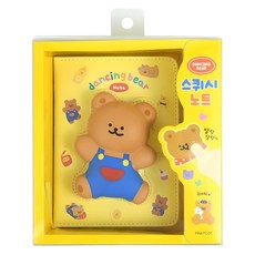 핑크풋 12000 댄싱베어 스퀴시 노트, YELLOW, 1개
