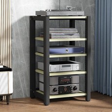 可調節功放機架影音設備櫃，多功能音響架器材機櫃支架腳架展示架，穩固置物架, 白楓5層, 1個