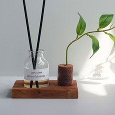 이앤 실내디퓨저 책상소품 인테리어디퓨저 우드소품 조화장식 원목트레이 화장실디퓨저 개업선물 집들이선물 냄새제거 향기좋은디퓨저, 하와이피치