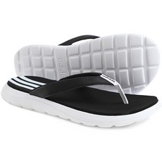 adidas 愛迪達 Comfort Flip Flop夾腳拖+運動時尚口罩, 245, 黑,白