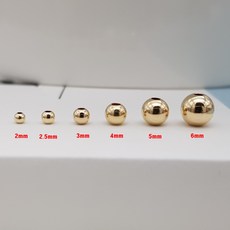 14K 금볼 2.5mm 10개 비즈 팔찌 반지 DIY 부자재 재료