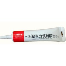 蝦牌 水性 壓克力 填縫劑 可上漆, 1個, 透明