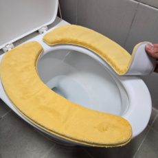 휴일여행 붙이는 변기 시트 고급, 1세트, 옐로우