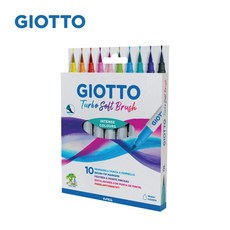 GIOTTO Turbo Soft Brush 水性彩色筆 色組, 1個, 10