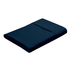 Cal-King 사이즈 플랫 침대 시트 - 호텔 품질 럭셔리 싱글 주름 방지 및 변색 방지 플랫 시트 - 여성 남성 어린이 및 청소년을 위한 매우 부드럽고 통기성이 좋은 침, 네이비 블루 단색