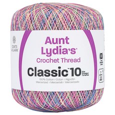 Coats Crochet 154-465 Aunt Lydia's Crochet Cotton Classic Size 10 Pastels, 파스텔, 1팩