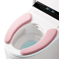 제이에스 두툼한 메모리폼 접착식 플리스 변기시트, 핑크(P), 1개