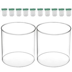 SYOENK 유리 글로브가 있는 프로판 랜턴 맨틀 10팩: U자형 표준 교체 부품 야외 캠핑 랜턴에 238485, 2 Glass Globe