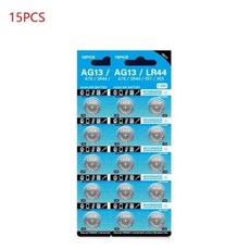 알카라인 배터리 계산기 자동차 키 시계 리모컨 시계에 적합 AG13 LR44 A76 357 357A LR1154 SR1154 SR44 1.55V, 4) 15PCS
