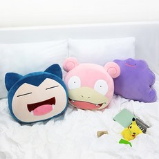 포켓몬 스마일낮잠쿠션 잠만보 메타몽 야돈 3종옵션 핸드워머 캐릭터쿠션 사무실쿠션 학생용 미니베개, 포켓몬)메타몽스마일낮잠쿠션