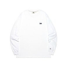 Lee 리 스몰 트위치 로고 긴팔 티셔츠 화이트