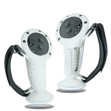 퀘스트 3 핸들 실리콘 보호 커버 수직 보관 가능 미끄럼 방지 VR 조이스틱 액세서리 블랙 화이트, 02 Black, 02 Black