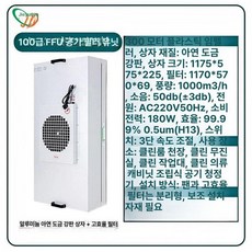 산업용 공기 정화기 오염 클린룸 작업장 가정용 업소용, 기본 색상, 프리미엄 플라스틱 블레이드 1175x575