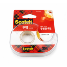 스카치 다용도 테이프 디스펜서 522D 12mm x 20m, 투명, 1개 투명, 1개