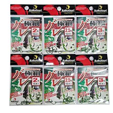 카쿠쯔리극세구레(1팩-6봉) 구레바늘 파래새우전용바늘 벵에돔 뱅애돔 녹색바늘 이소애비 크릴바늘, 6개입, 1개