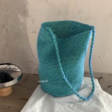 가벼운 은색 메탈 와이어 토트백 다용도 한국식 숄더백 겨울 버킷백, 돌블루금속와이어수제스타일, 1개