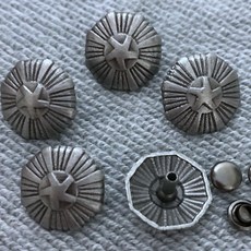 새로운 50pcs 15mm 골동품 실버 라운드 리벳 펑크 하단 라운드 리벳 신발 허리 가방 가죽 공예 액세서리, 보여진 바와 같이