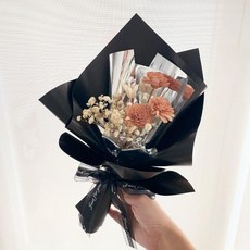 FLEUR ET PAPILLON 花與蝴蝶 索拉花乾燥花束 黑銀色調