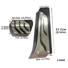 자동차 가속 페달 브레이크 받침대 발판 무타공 논슬립 보호 매트, 3. AT 2pcs, 기본