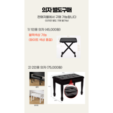 디즈센즈 피아노 의자, 1개, 블랙 1인용