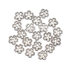 장식용 호환용품 인형옷 수제 미니 버튼 금속 인형 의류 버클 만화 스타일 DIY 바느질 재료 액세서리 4, 한개옵션1, 01 Flower-Silver