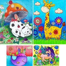 [매직북스] 함께해ZOO 컬러링 엽서 (10개묶음), 1세트