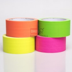 다우몰 형광색 면테이프 천테이프 무광 48mm X 10M 노랑 녹색 주황 분홍, 형광노랑색, 1개