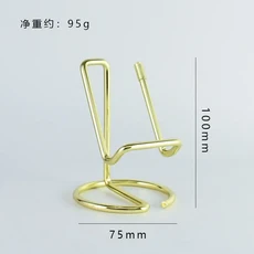 책상용 명함 홀더 명함 디스플레이 홀더 스탠드 귀여운 금속 사무실 데스크탑 이름 카드 홀더, 03 Gold