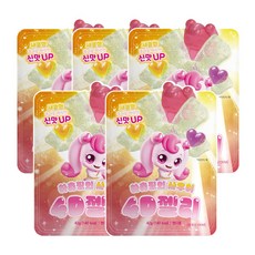 NEW 캐치티니핑 하츄핑의 사우어 4D젤리, 42g, 5개, 새콤한