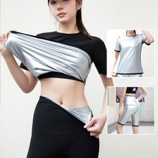 땀복세트 여성 반팔 땀복 상하세트 ELT-010