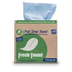 Fresh Towel Medium Cleaning Cloth Pop-Up Box - Disposable Blue Shop Towels (160 Sheets in 1 Box), Fresh Towel Medium Cleaning Cl