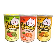 너를위한디저트 고양이 비스켓 간식 캣닢, 혼합맛(참치/치킨/연어), 100g, 1세트
