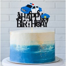 뚜이아뜰리에 생일 파티 케이크 토퍼 <옵션 06. 경찰>, 1개, 혼합색상