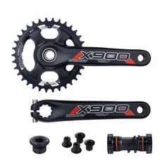 BOLANY山地自行車曲柄牙盤BCD96中空一體34T/36T正負齒單盤, 1個, 36T