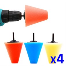 셀프 세차용품 휠 광택 컬러 스폰지 x4개 세차스폰지, 블루, 1개