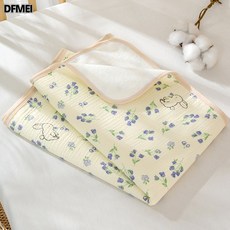 DFMEI a類縐布隔尿墊防水透氣嬰兒新生兒牀單大尺寸牀墊可水洗, 1個, 蘭花兔