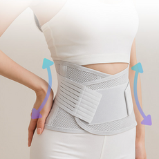 리브닝 여성 허리보호대 허리복대 슬립, 그레이, 1개