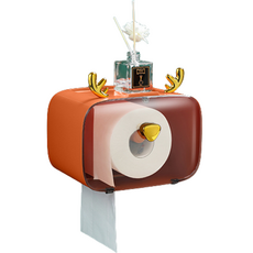 마크툴 욕실 화장지 케이스, 1개, 오렌지