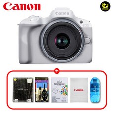 캐논 정품 EOS R50+RF-s 18-45mm IS STM KIT/MC필터+액정보호필름+융+청소도구+리더기/TJ, 화이트