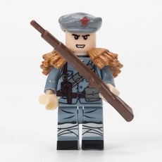 프린팅 군인 블록 소년용 제자 조립 피규어 레드 아미 독일군, 1개, 3. 【20개입】 적군 밑판 포함 【군용 버전】