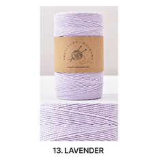 1.0mm 200m 순면 꼰사 마크라메 실 팔찌실 가방실 매듭끈 순면실 면실 뜨개실, 1개, 13. Lavender