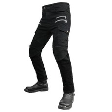 바이크바지 여름용 남성용 라이딩진 카고핏 통풍 메쉬 반바지, 2_JES-5-L 블랙 (보호 장비 없음)