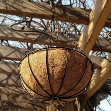 椰纖吊盆 陽台吊盆 吊籃花盆 壁掛盆 懸掛花盆 鐵藝吊盆, 1個