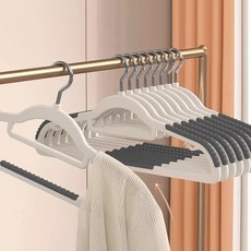 논슬립 어깨 뿔 방지 옷걸이, 10개, 회색