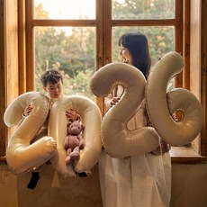 2026 대형 숫자풍선 새해파티 연말모임파티, 크림올리브