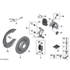 MINI 정품 브레이크패드 J05 J01 U25 후면 뒤 34208882958, 후면Set-34208882958