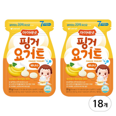 아이배냇 핑거 요거트 에스 과자, 바나나, 20g, 18개