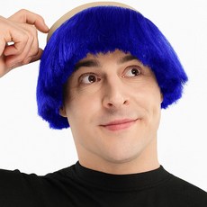 파티처럼 할로윈 파티소품 파티가발 대머리 [사오정 대머리 블루], 1개