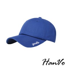 HanVo 時尚撞色笑臉印花棒球帽 大頭圍顯小刺繡鴨舌帽 C01-8196