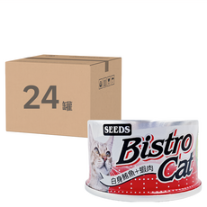 惜時 Bistro cat 特級銀貓健康餐罐, 白身鮪魚 + 蝦肉, 80g, 24罐